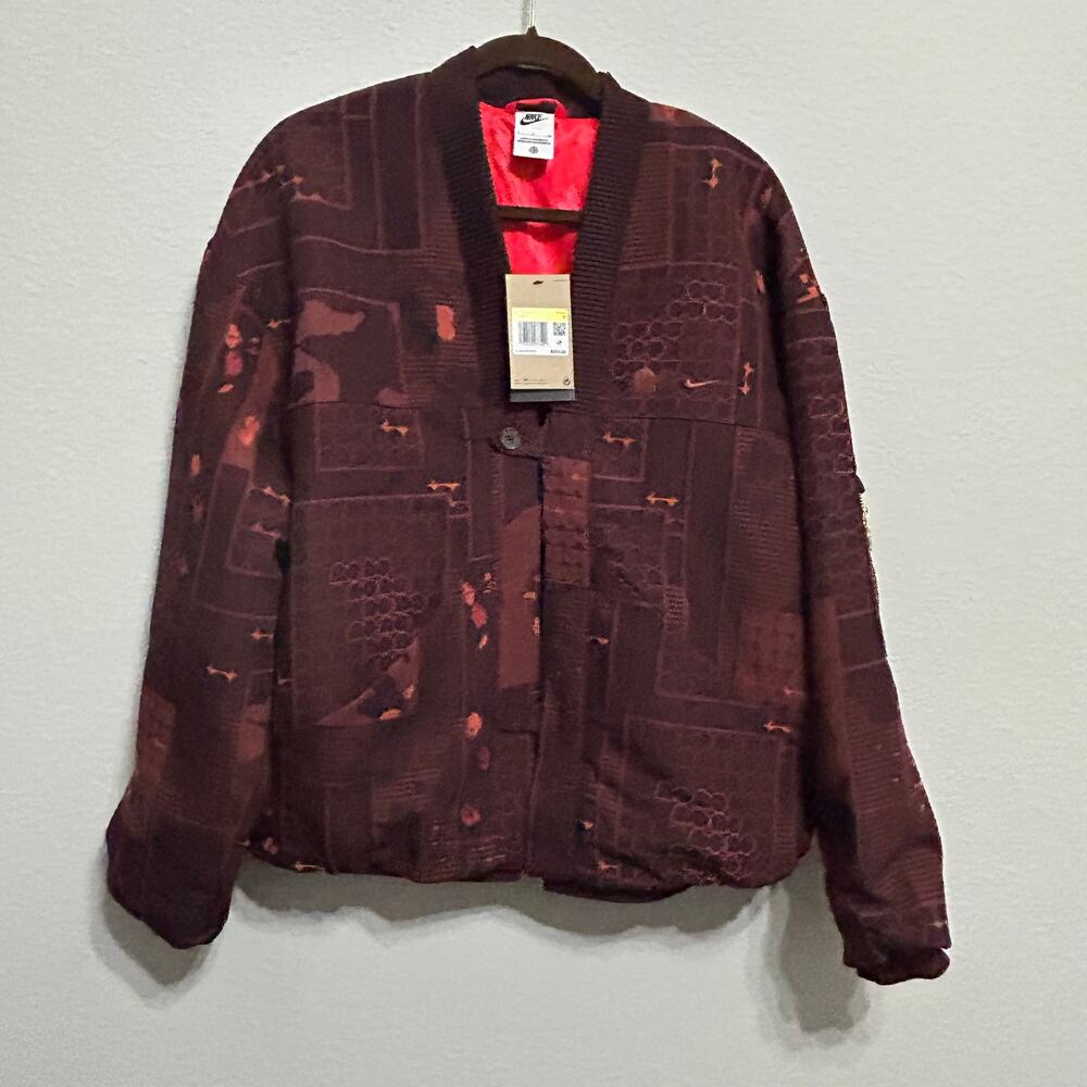 NEW Nike x Naomi Osaka Jacquard Kimono Jacket Burgundy Crush Streetwear Luxe Sm - Picture 3 of 16